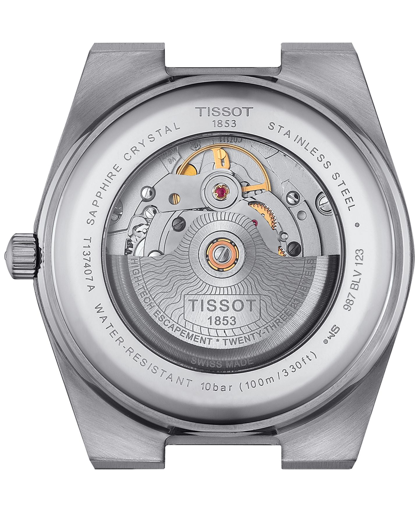 Мужские часы Tissot Swiss Automatic PRX Powermatic 80 Blue Leather Strap Watch 40mm — фото 3