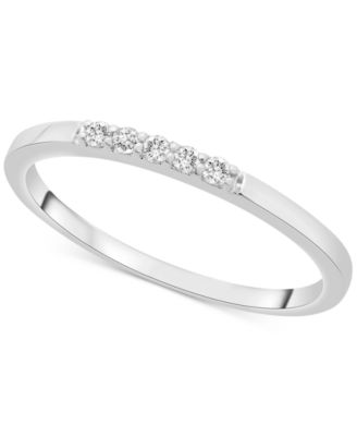 Wrapped Diamond Five-Stone Stack Ring 120 ct tw in 14k Yellow or White Gold Created for Macys - White Gold 1200$