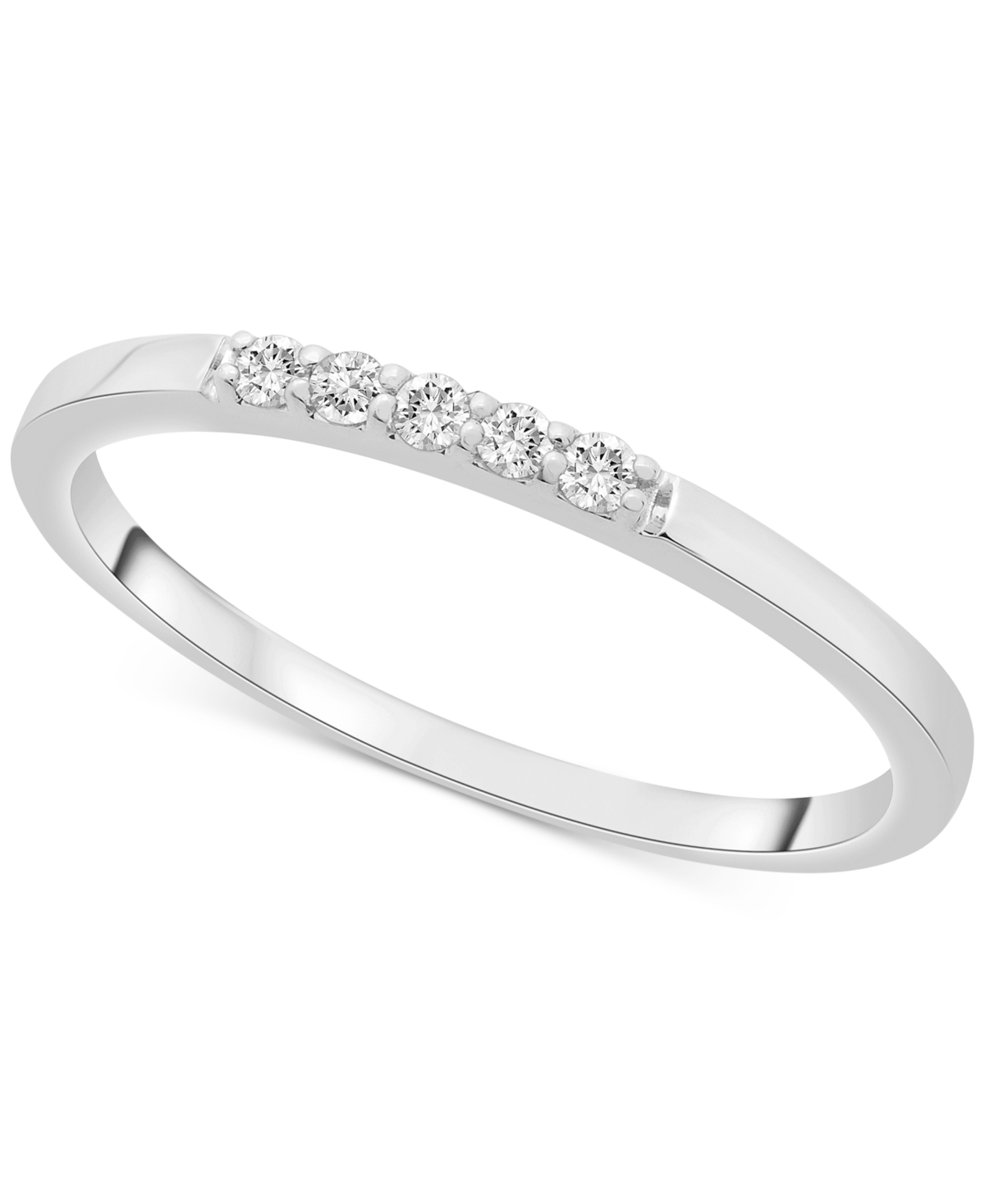 Diamond Five-Stone Stack Ring (1/20 ct. t.w.) in 14k Yellow or White Gold, Created for Macy's - Yellow Gold