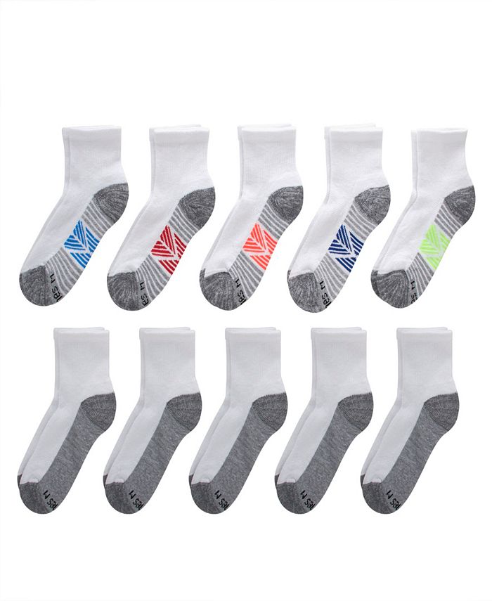 Hanes Big Boys Ultimate Ankle Socks, Pack of 10 - Macy's
