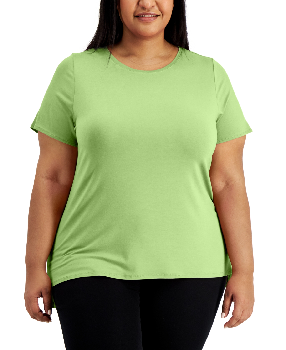 Alfani Plus Solid T-Shirt, Created for Macy's