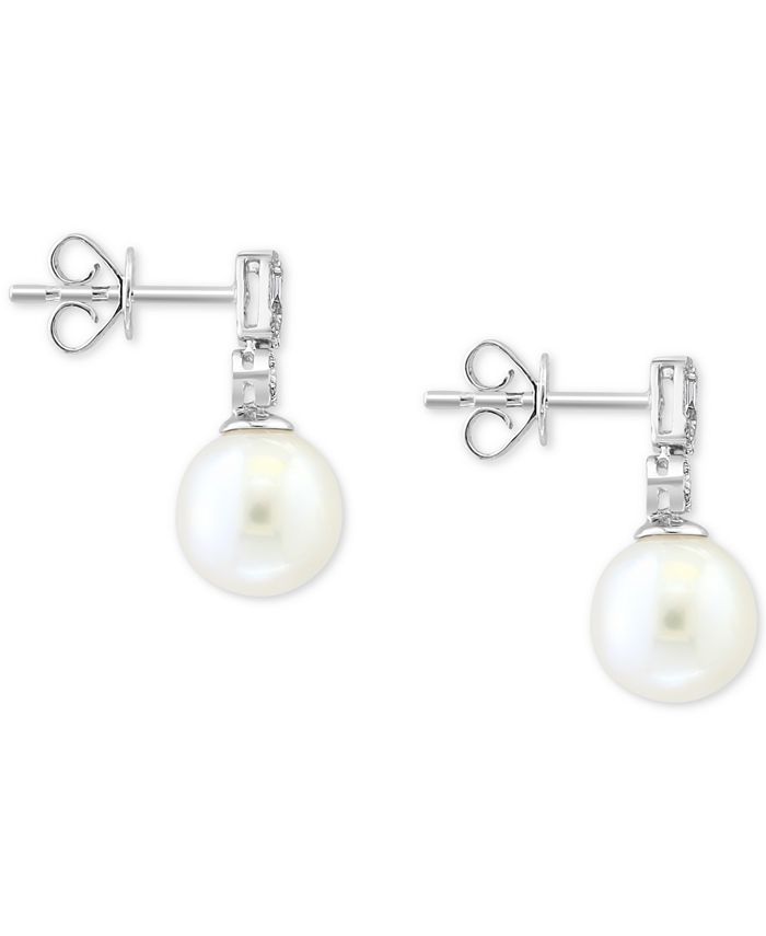 EFFY Collection EFFY® Cultured Freshwater Pearl (9mm) & Diamond (1/5 ct ...
