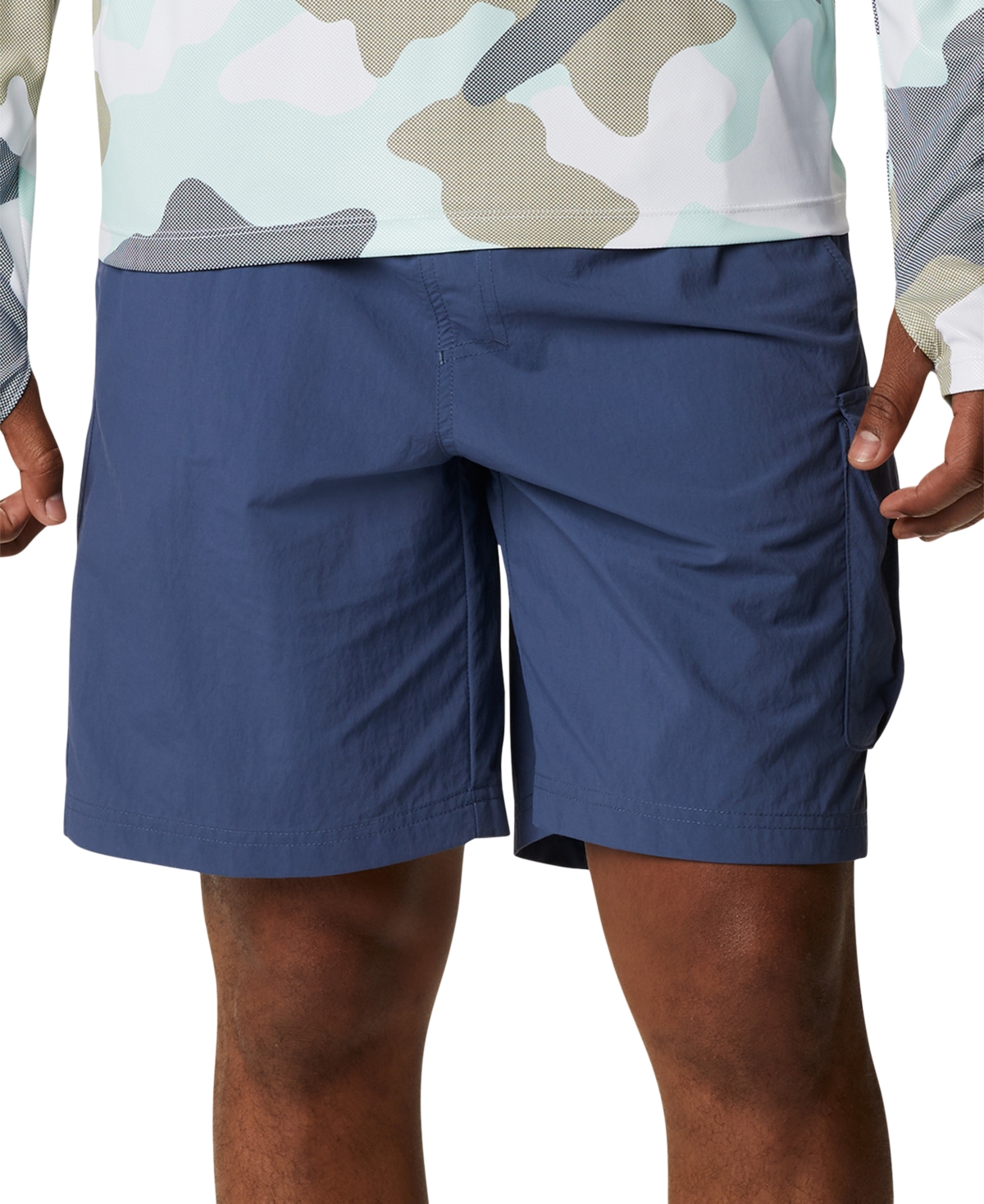 Men's Columbia PFG Navy Auburn Tigers Backcast II 8 Omni-Shade Hybrid  Shorts
