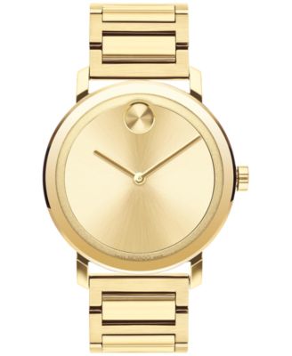 movado gold tone mens watches