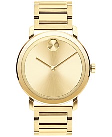 Men's Swiss Bold Evolution Gold Ion-Plated Stainless Steel Bracelet Watch 40mm
