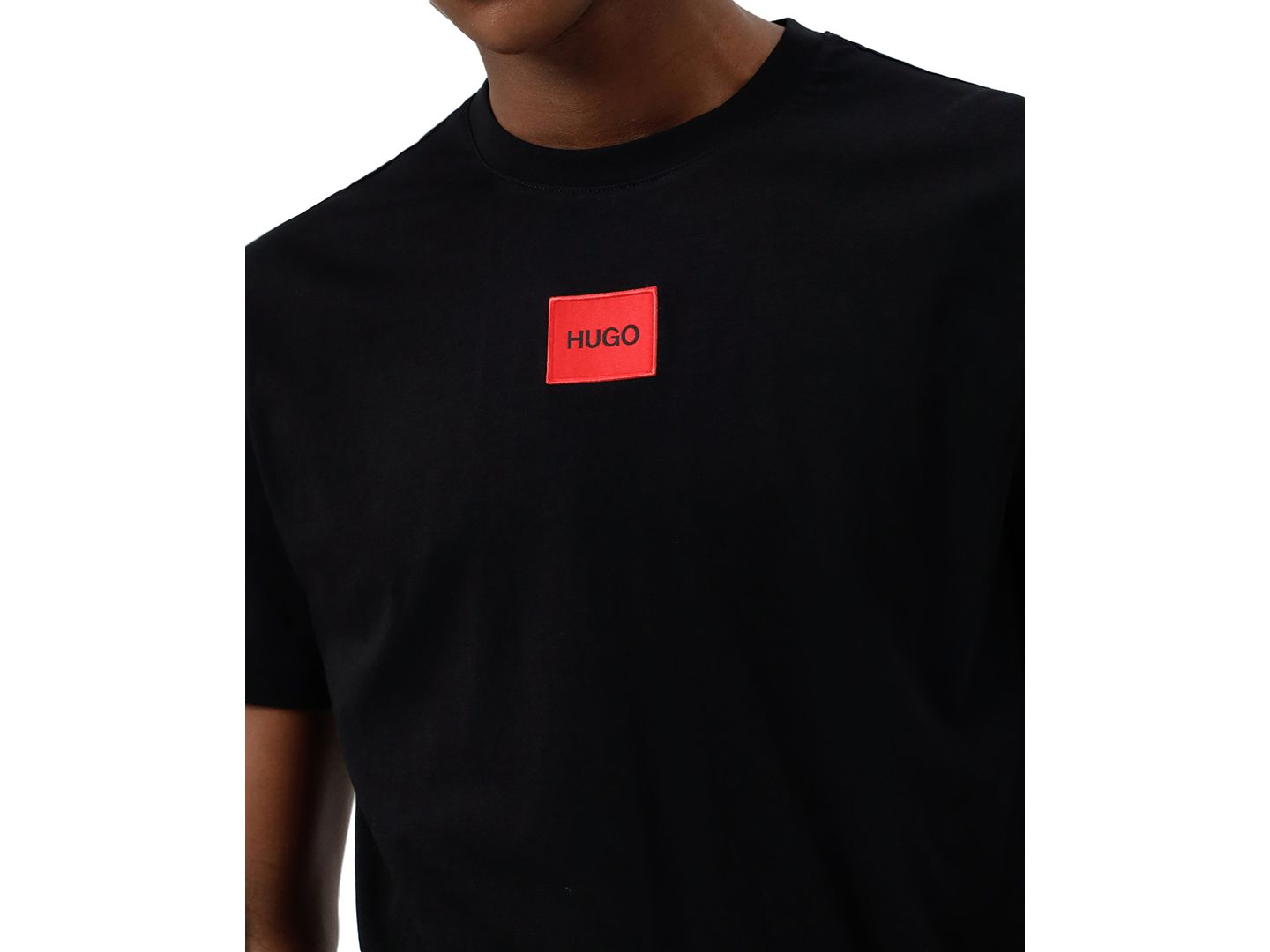 Мужская футболка Hugo Boss Logo Patch, цвет: Чёрный — фото 3