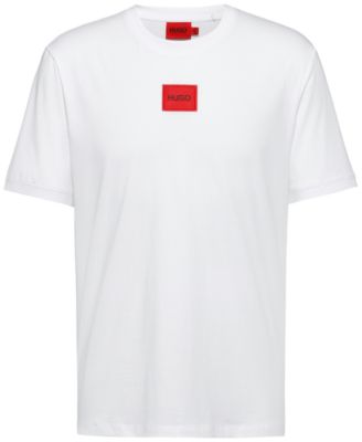 ★Hugo Boss★ Color Change Box Logo T-Shirt 50471696001 INF5 BOSS - Boxy fit logo T-shirt in color-block cotton - Dark Blue