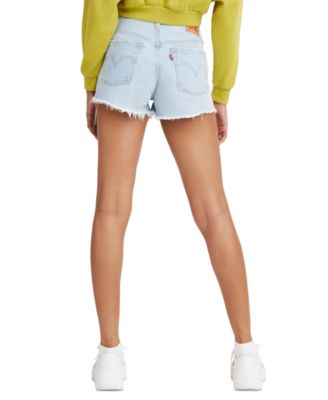 Women's 501 Button Fly Cotton High-Rise Denim Shorts