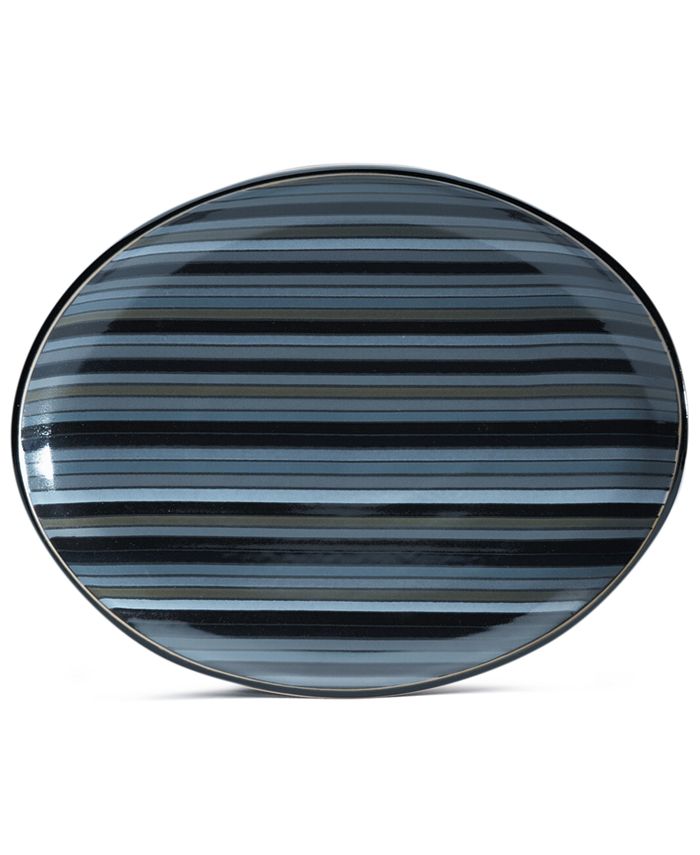 Denby Dinnerware, Jet Stripes Oval Platter Macy's