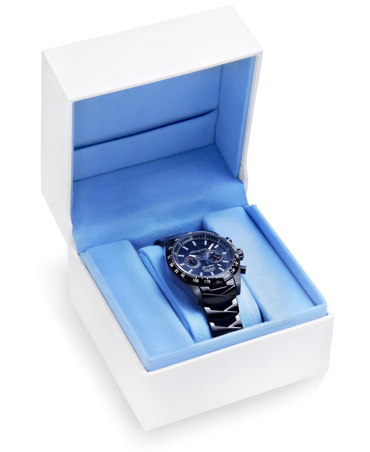 Shop Abingdon Co. Women's Jordan Chronograph Multifunctional Black Stainless Steel Bracelet Watch 40mm In Boulevard Black