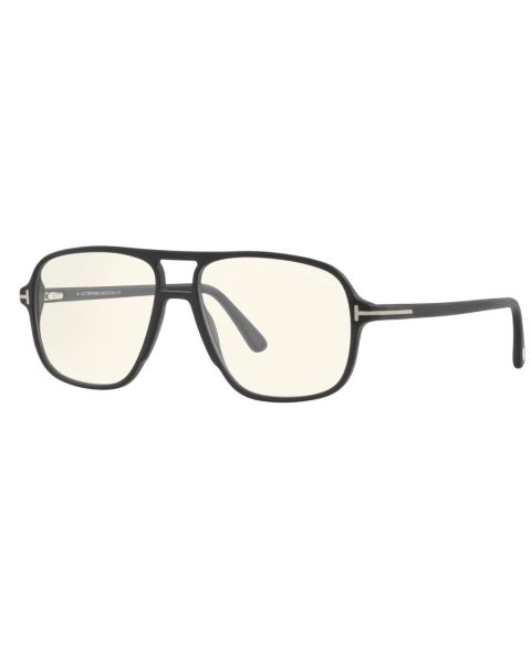 Мужские очки Tom Ford Man Square Plastic FT5737-B Eyeglasses, цвет: Чёрный матовый