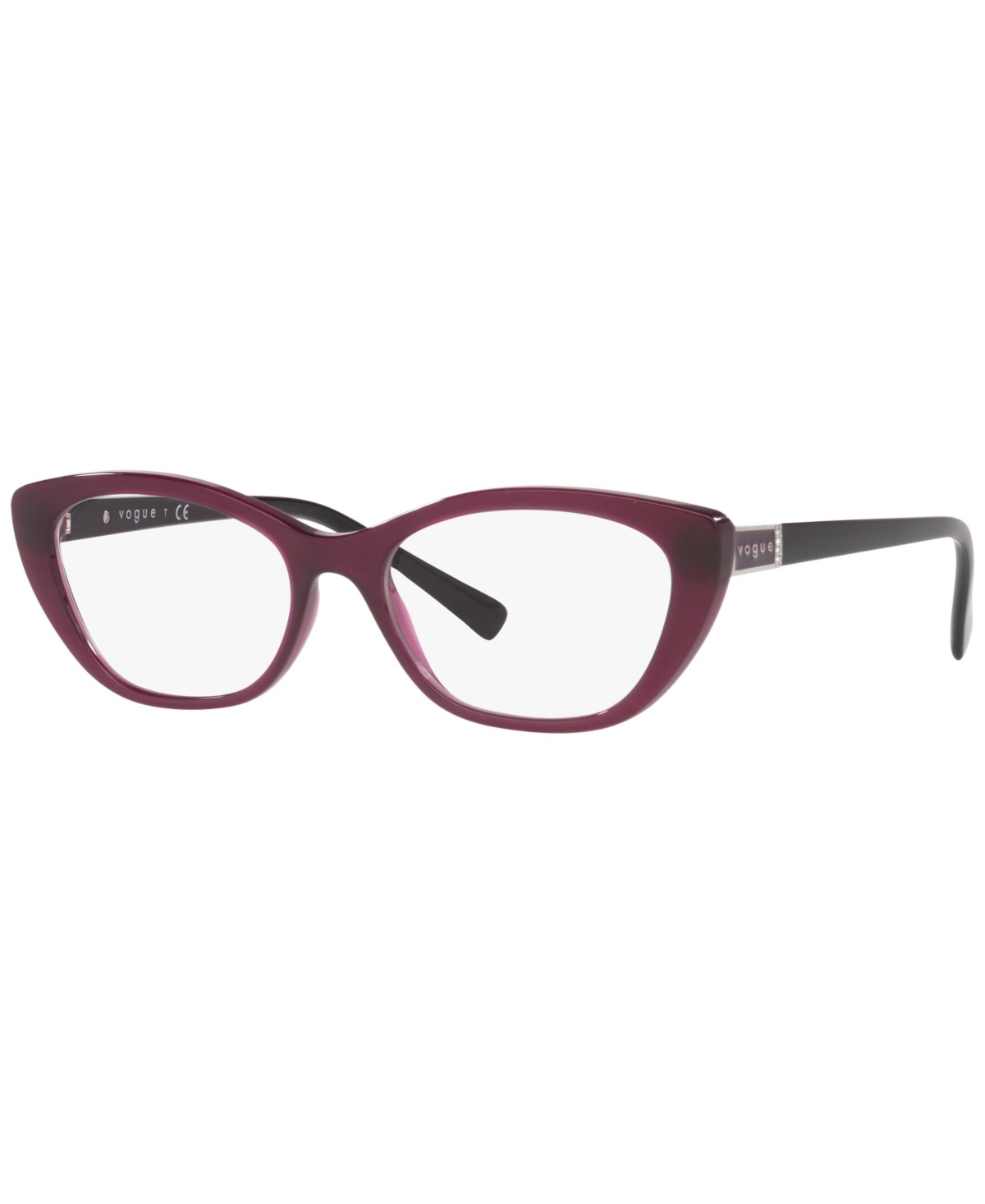 VO5425B Women's Oval Eyeglasses - Transparent Light Brown