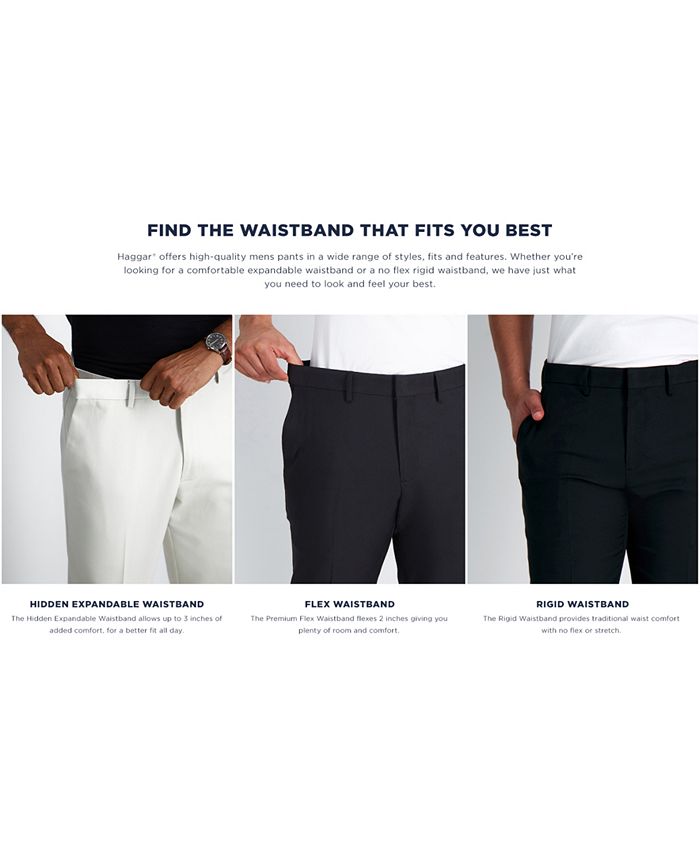 Haggar - Men's Premium Classic-Fit 4-Way Stretch Dress Pants