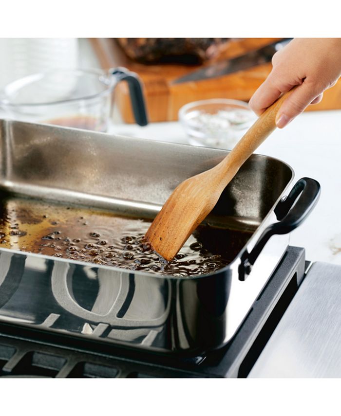 KitchenAid 5Ply Clad Stainless Steel 15" x 11.5" Roaster with Removable Rack Macy's