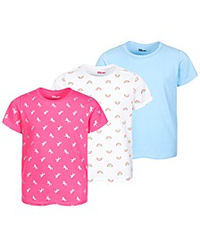 Little Girls 3-Pack Unicorn-Print T-Shirts, Created for Macy's