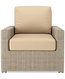 CLOSEOUT! Sydney Woven Outdoor Lounge Chair with Sunbrella® Spectrum Sand Cushions