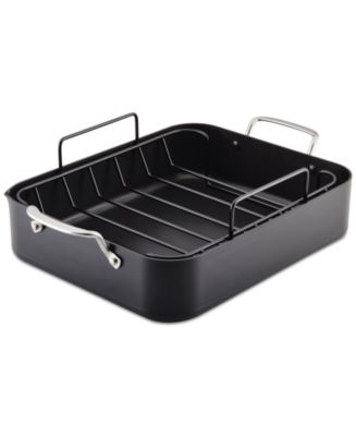 KitchenAid Hard-Anodized Roaster & Rack Set - Macy's