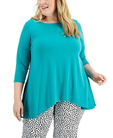 Plus Size Solid Swing Top, Created for Macy's