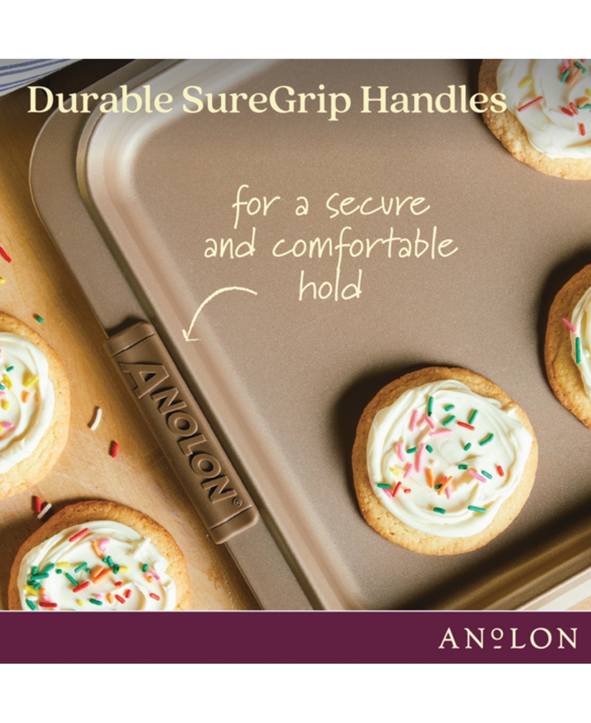 Anolon Advanced Bakeware Nonstick Cookie Sheets, Set of 2
