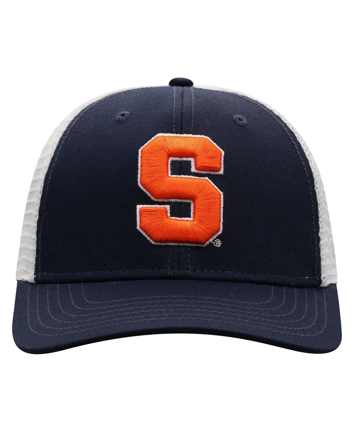 Top Of The World Men's  Navy, White Syracuse Orange Trucker Snapback Hat In Navy,white