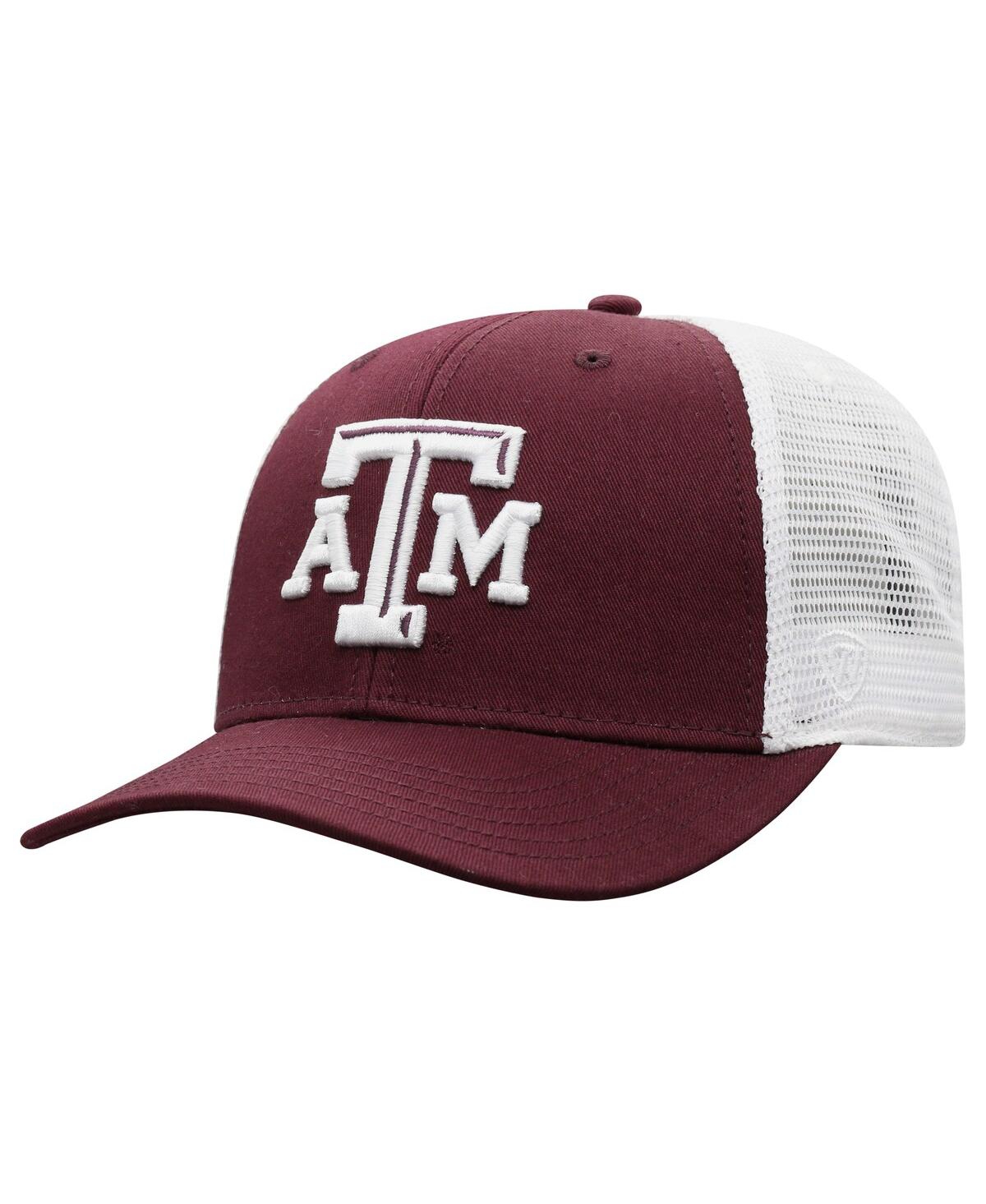 Top Of The World Men's  Maroon, White Texas A&m Aggies Breakout Trucker Snapback Hat In Maroon,white