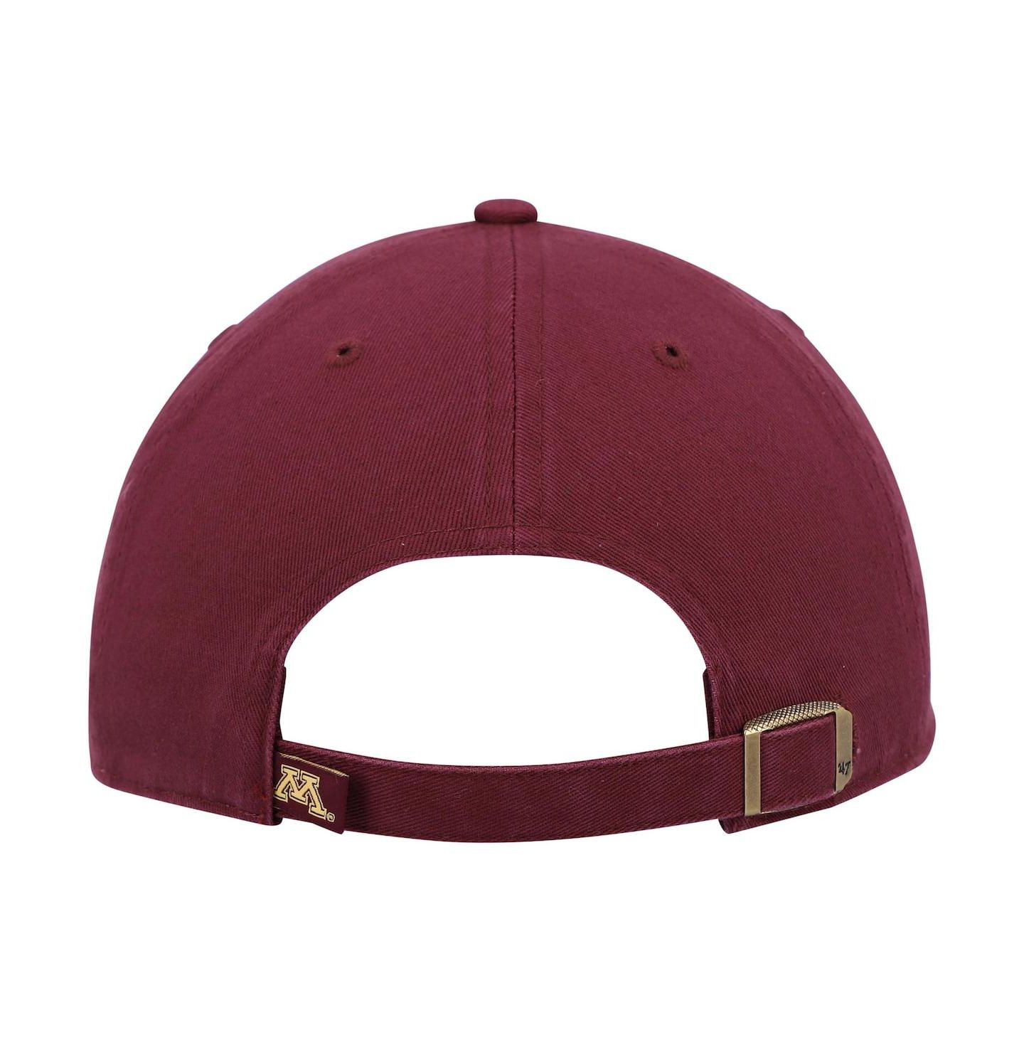 Мужская кепка '47 Brand Maroon Minnesota Golden Gophers Wordmark Clean Up Adjustable Hat — фото 4
