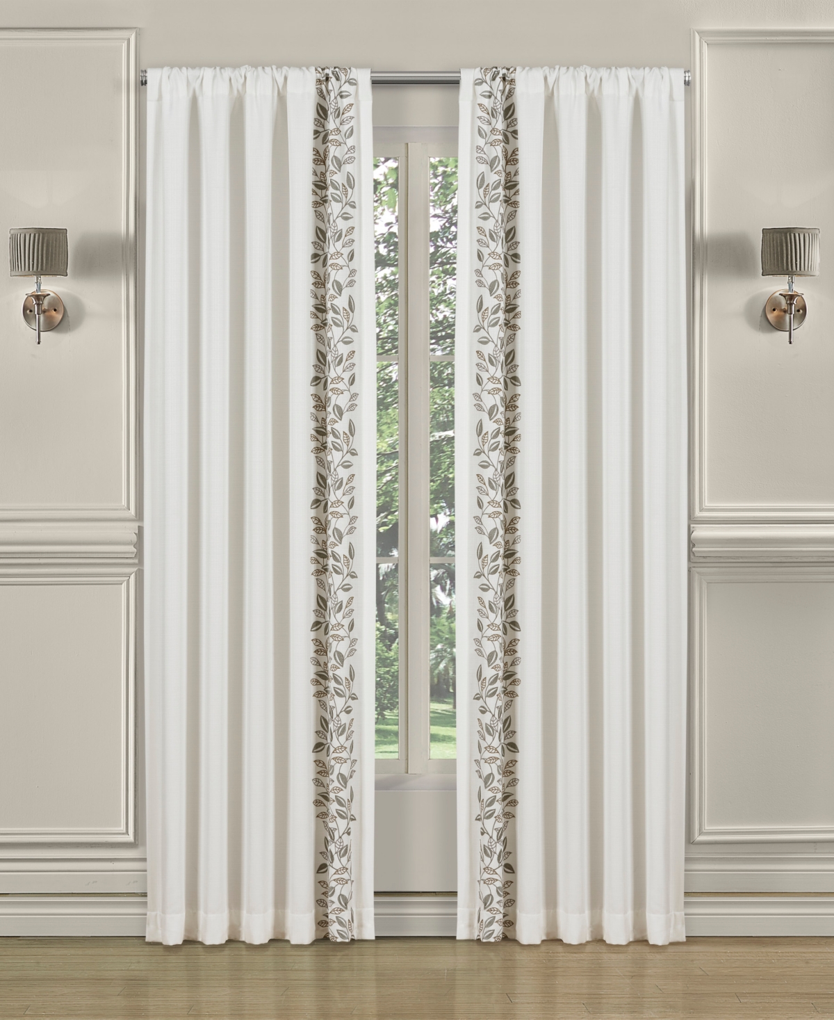 Royal Court Closeout!  Laurel Window Panel Pair, 84" X 41" In White