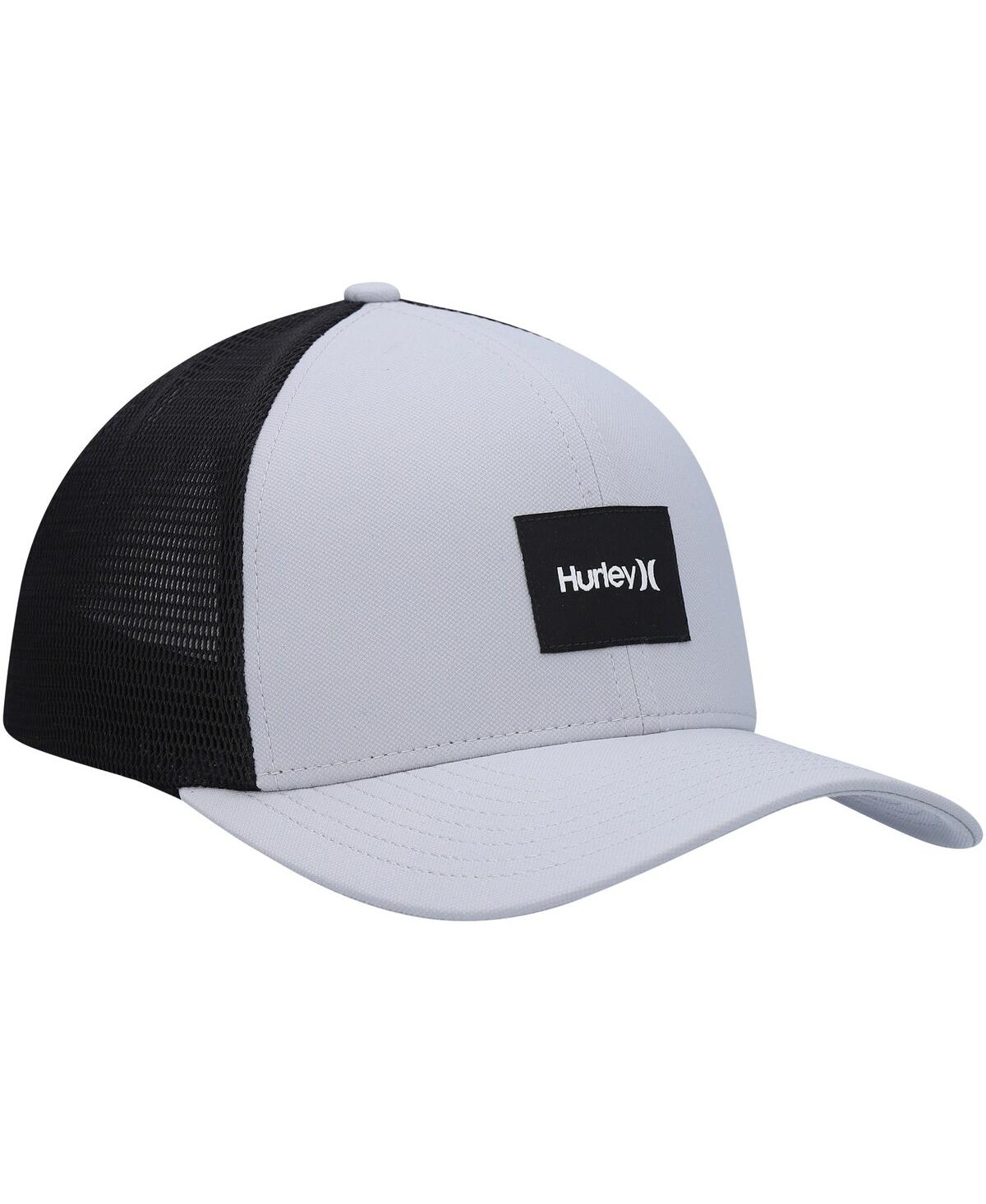 Shop Hurley Men's  Gray Warner Trucker Snapback Hat
