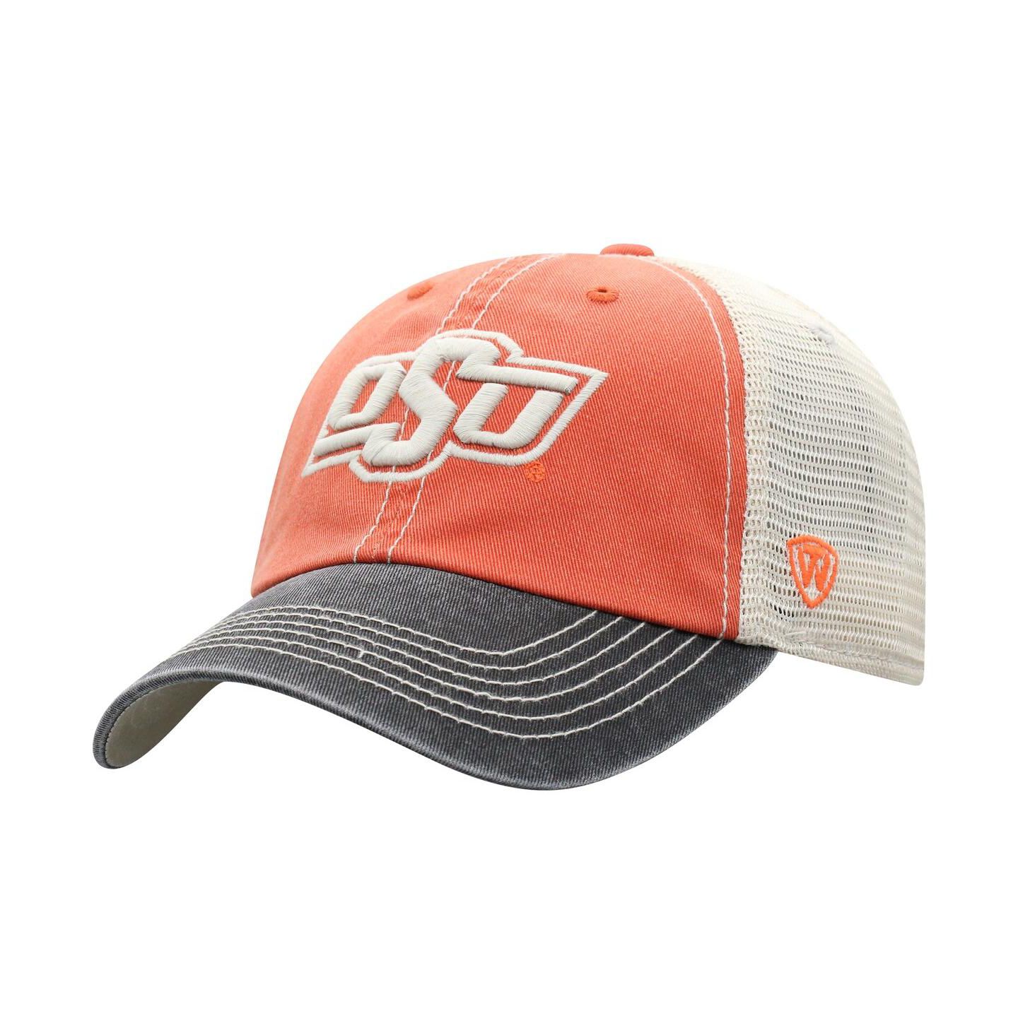 Мужская кепка Top of the World Orange Oklahoma State Cowboys Offroad Trucker Snapback Hat — фото 2