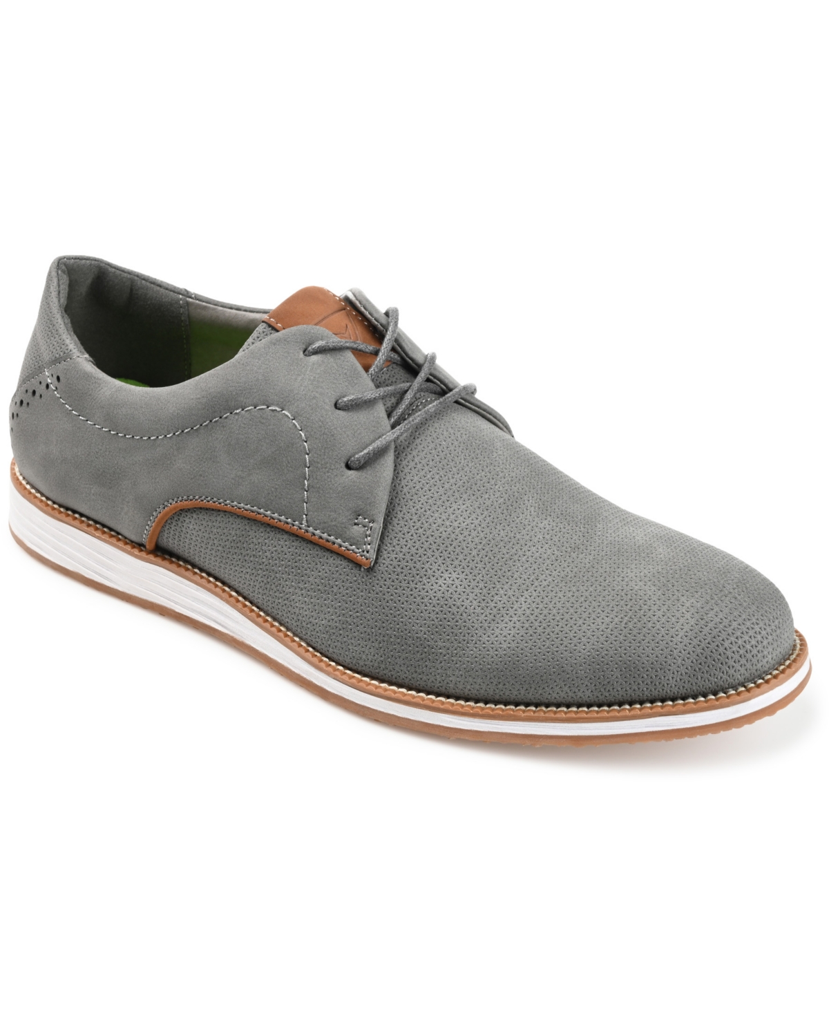 Shop Vance Co. Men's Blaine Embossed Casual Dress Shoes In Gray