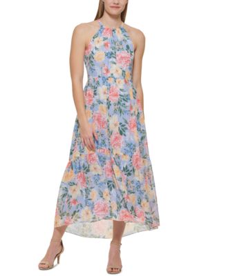 Vince Camuto Women's Printed Chiffon Maxi Dress - Macy's