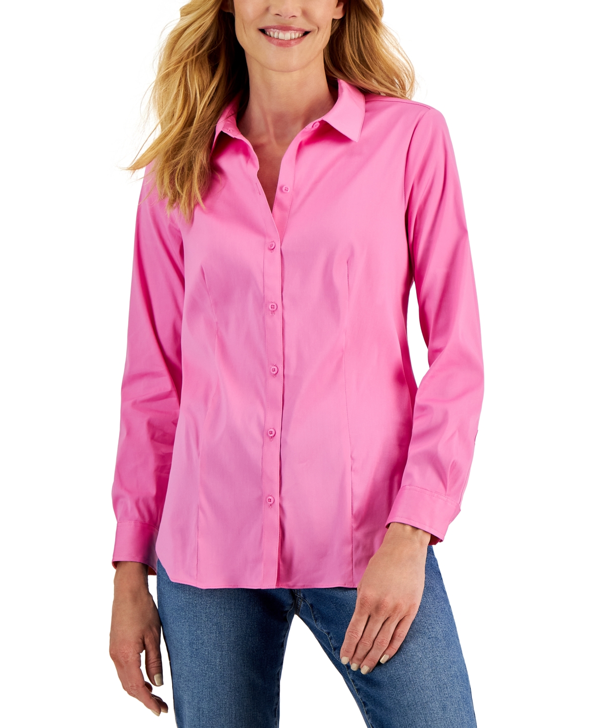 Charter Club Classic Button-Front Shirt, Created for Macy's