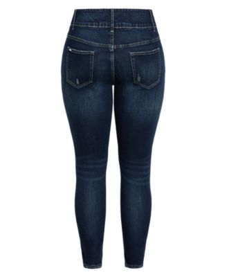 Plus Size Asha Baby Rip Skinny Jean