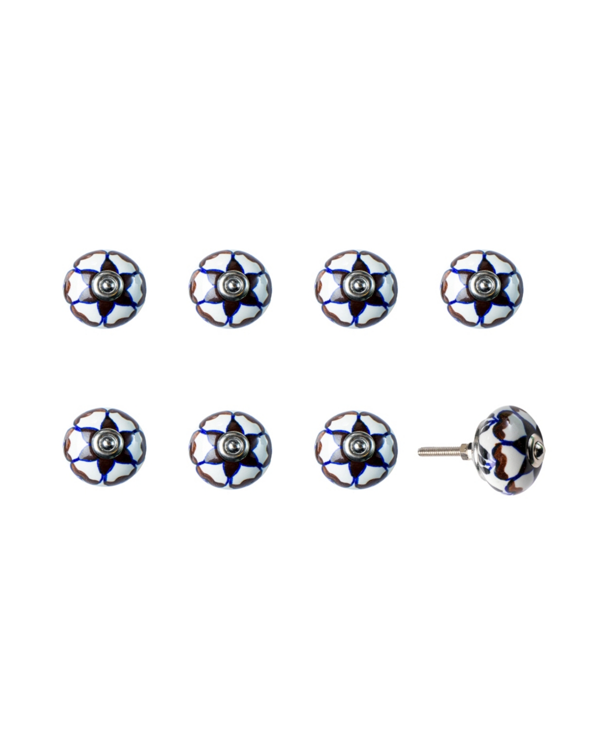 10157359 Knob-It Handpainted Ceramic Knob Set of 8 sku 10157359