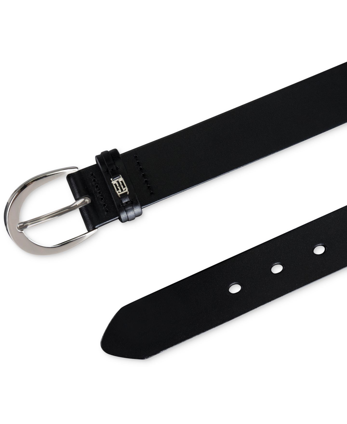 Женский ремень Tommy Hilfiger Signature Leather Jean Belt, цвет: Чёрный — фото 7
