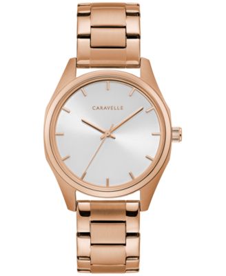 Caravelle - Women's Rose Gold Tone Stainless Steel Bracelet Watch 36mm