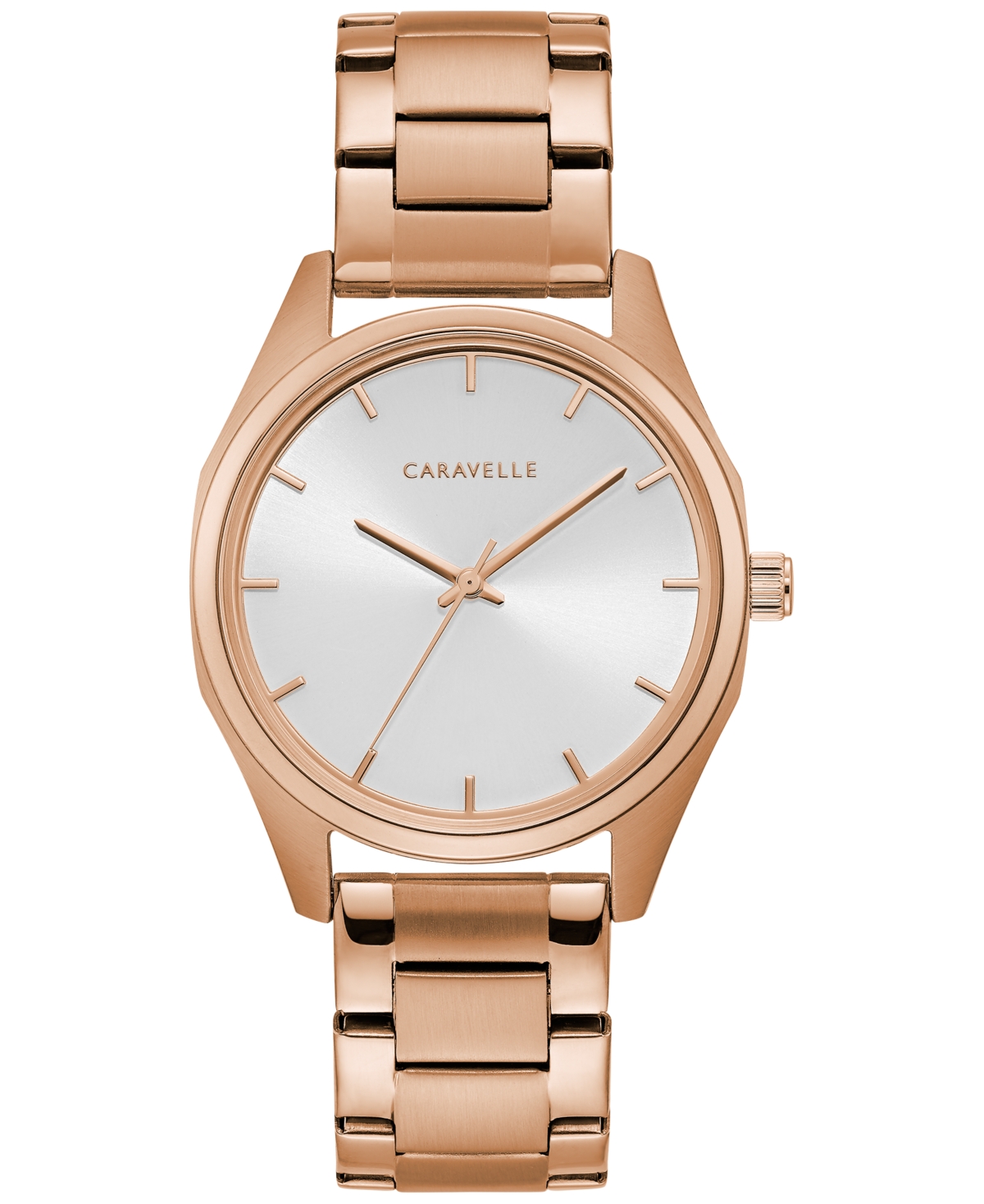 Caravelle Designed by Bulova Women's Rose Gold Tone Stainless Steel Bracelet Watch 36mm Women's Shoes