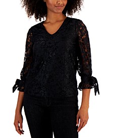 Women's Lace Overlay Top, Created for Macy's
