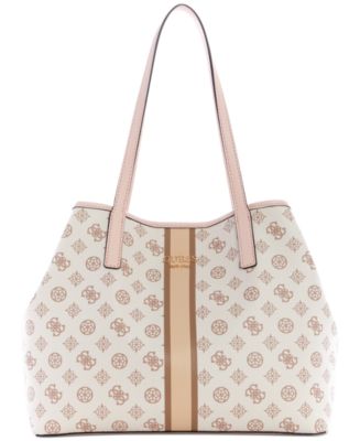 Guess Vikky Tote Purse - Women's Bags in White Logo