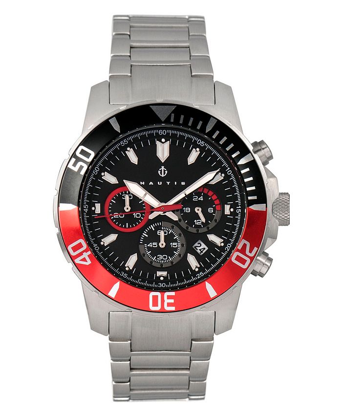 Nautis Dive Chrono 500 Silver tone Stainless Steel Chronograph