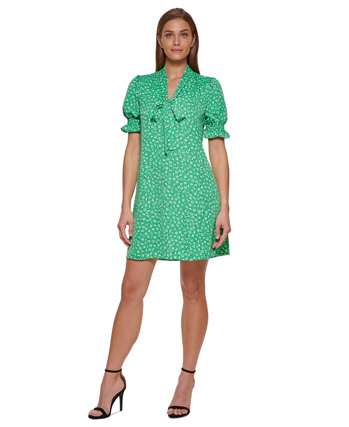 DKNY Women s Tie Neck Swing Dress Macy s