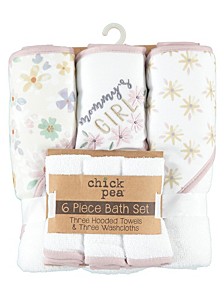 Infant and Toddler Girls Bath, 6 Piece Set
