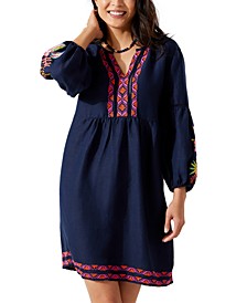 Women's Embroidered Cover-Up Dress