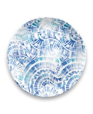 Melamine Coastal Scallops Dinner Plates, Set of 6