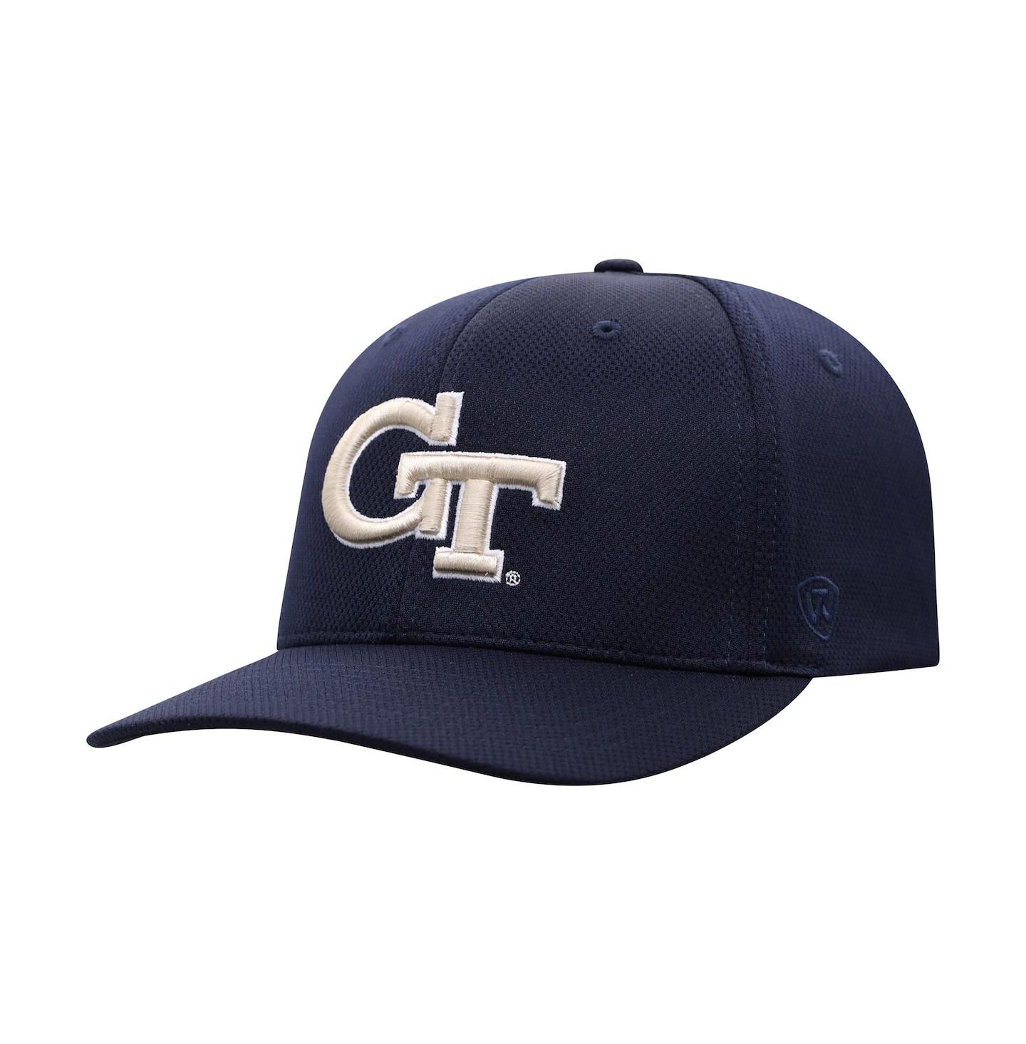 Мужские головные уборы Top of the World Navy Georgia Tech Yellow Jackets Reflex Logo Flex Hat — фото 1