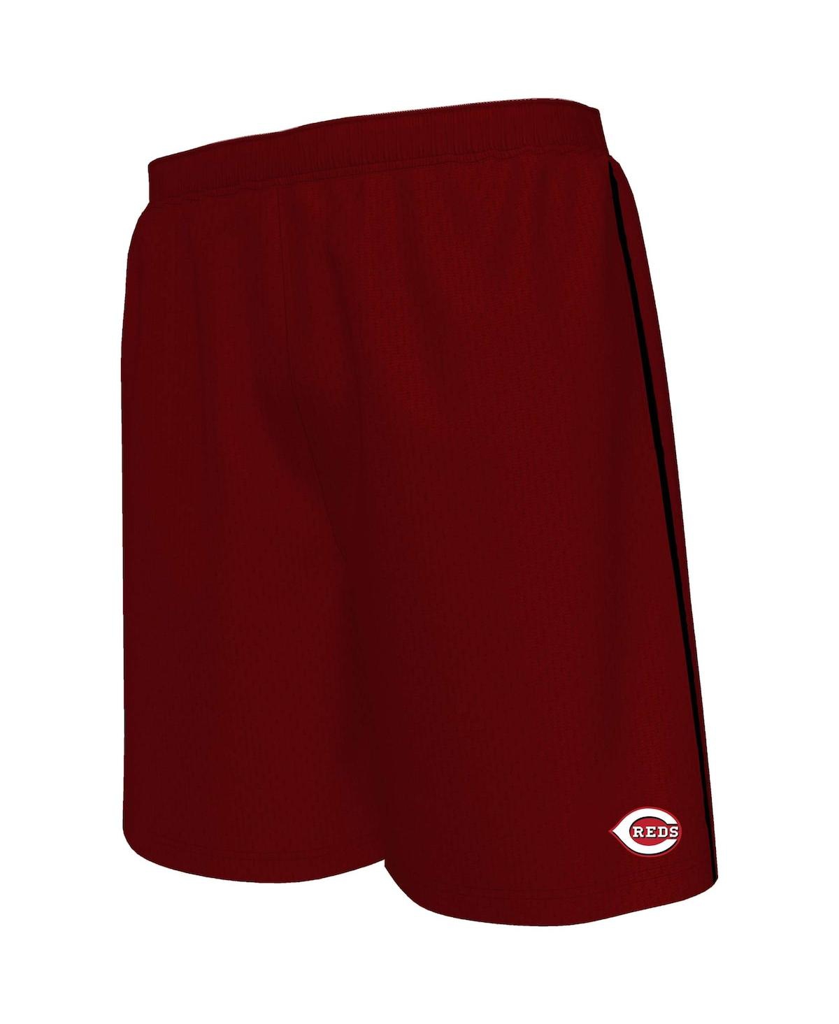 Shop Majestic Men's  Red Cincinnati Reds Big And Tall Mesh Shorts