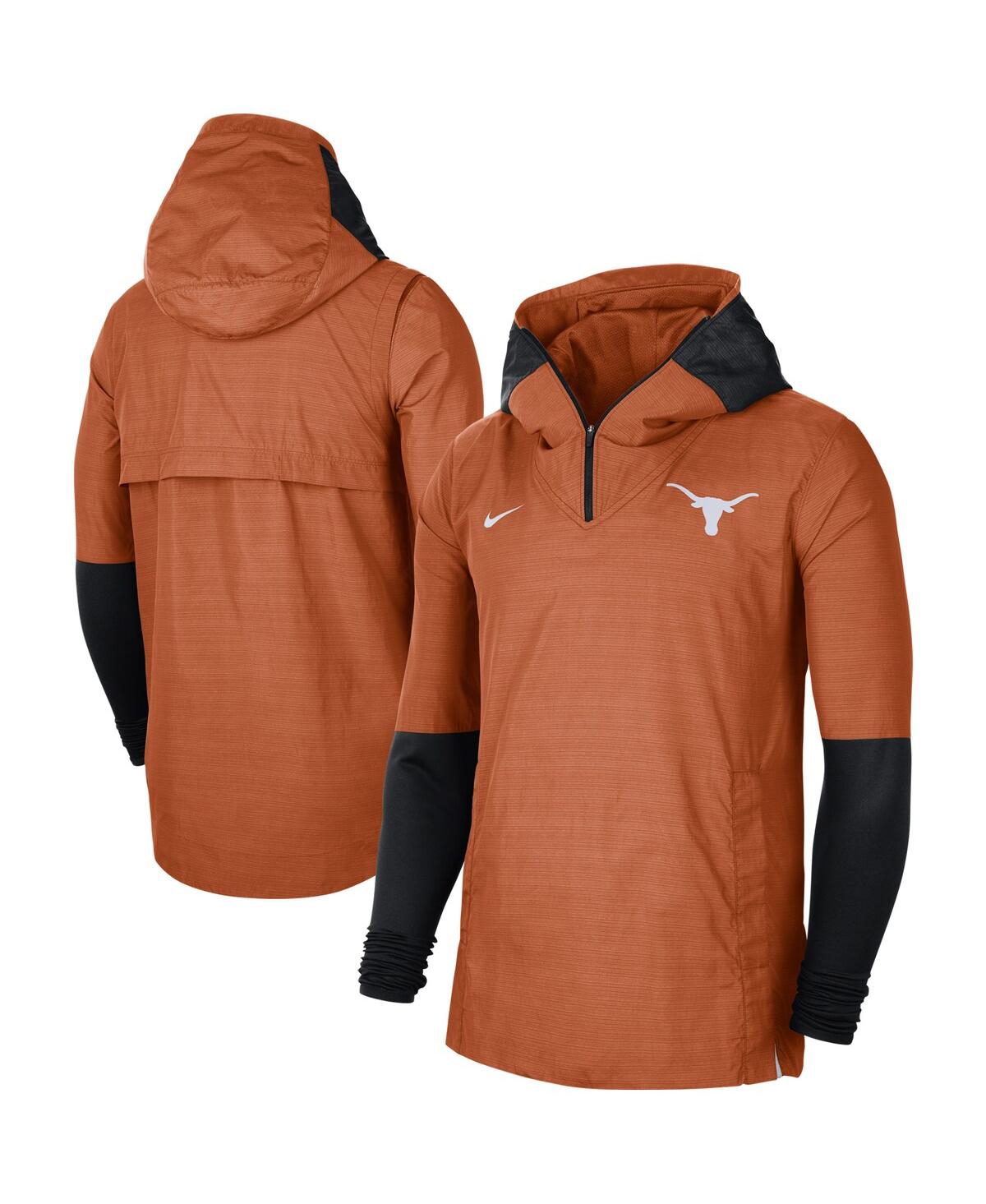 Men's Nike Texas Orange Texas Longhorns College Player Quarter-Zip Pullover Hoodie Jacket