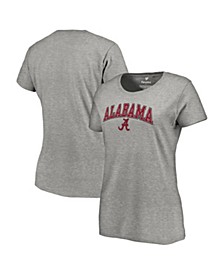 Women's Gray Alabama Crimson Tide Campus T-shirt