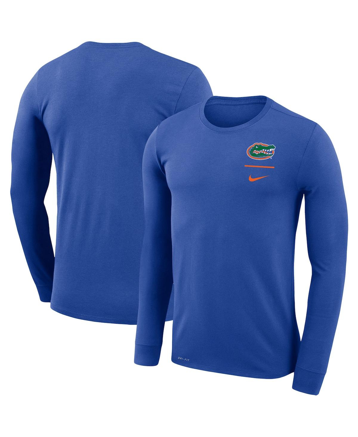 Men's Nike Royal Florida Gators Logo Stack Legend Performance Long Sleeve T-shirt