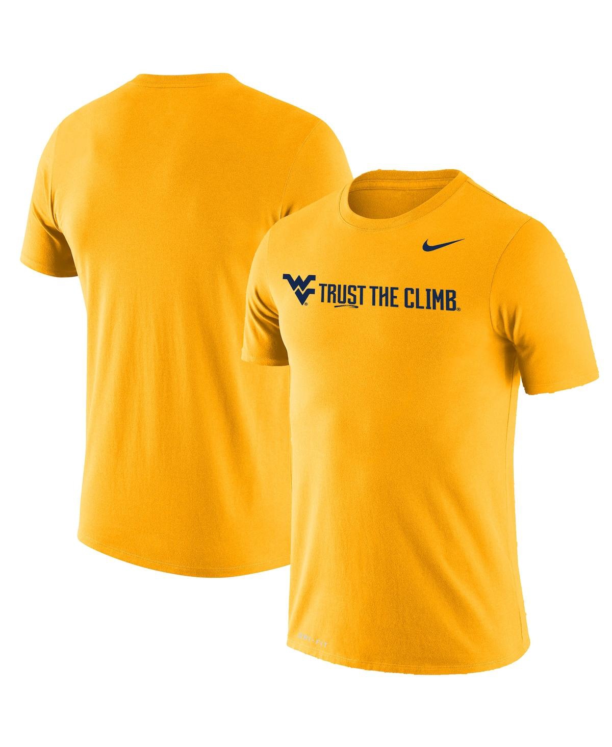 Men's Nike Gold West Virginia Mountaineers Trust the Climb Performance Legend T-shirt